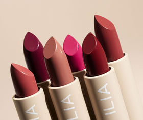 ILIA Color Block Amberlight applied on lips demonstrating smooth, hydrating full coverage