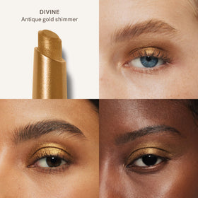 ILIA Eye Stylus slanted tip close-up illustrating easy glide and precise application benefit