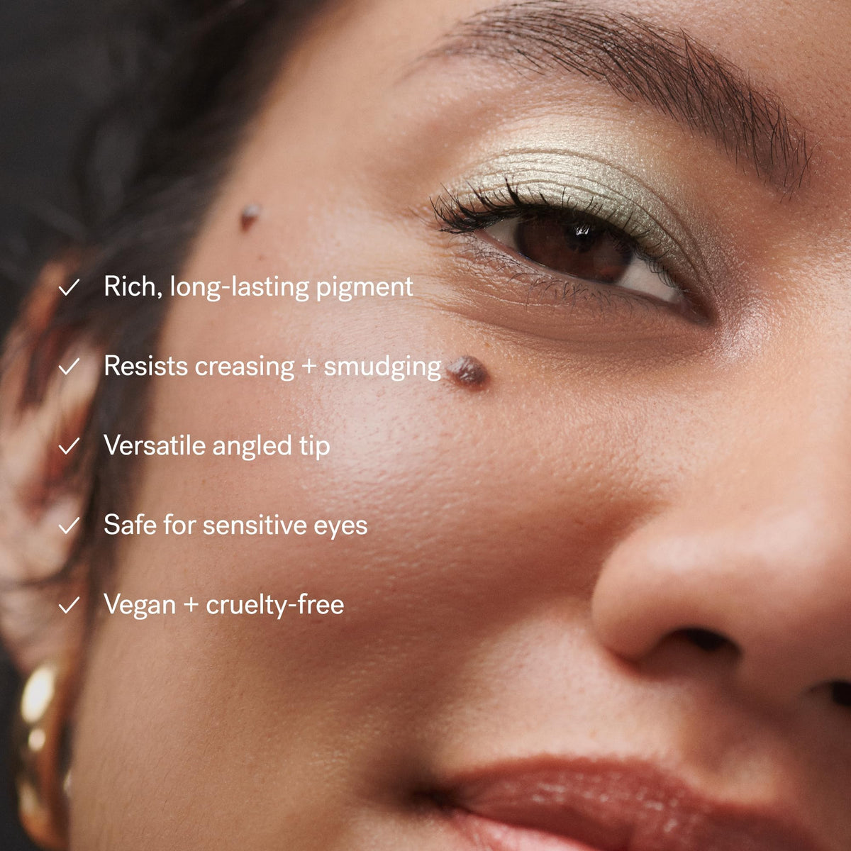 ILIA texture swipe on skin displaying smooth blendability and rich matte pigment
