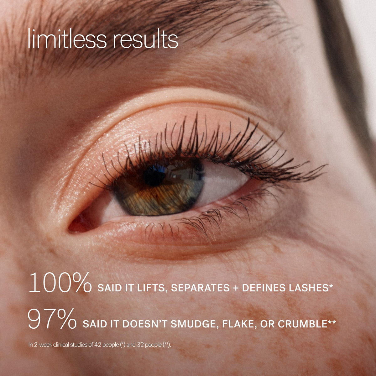 ILIA mascara on a vanity with brush and mirror conveying everyday beauty routine