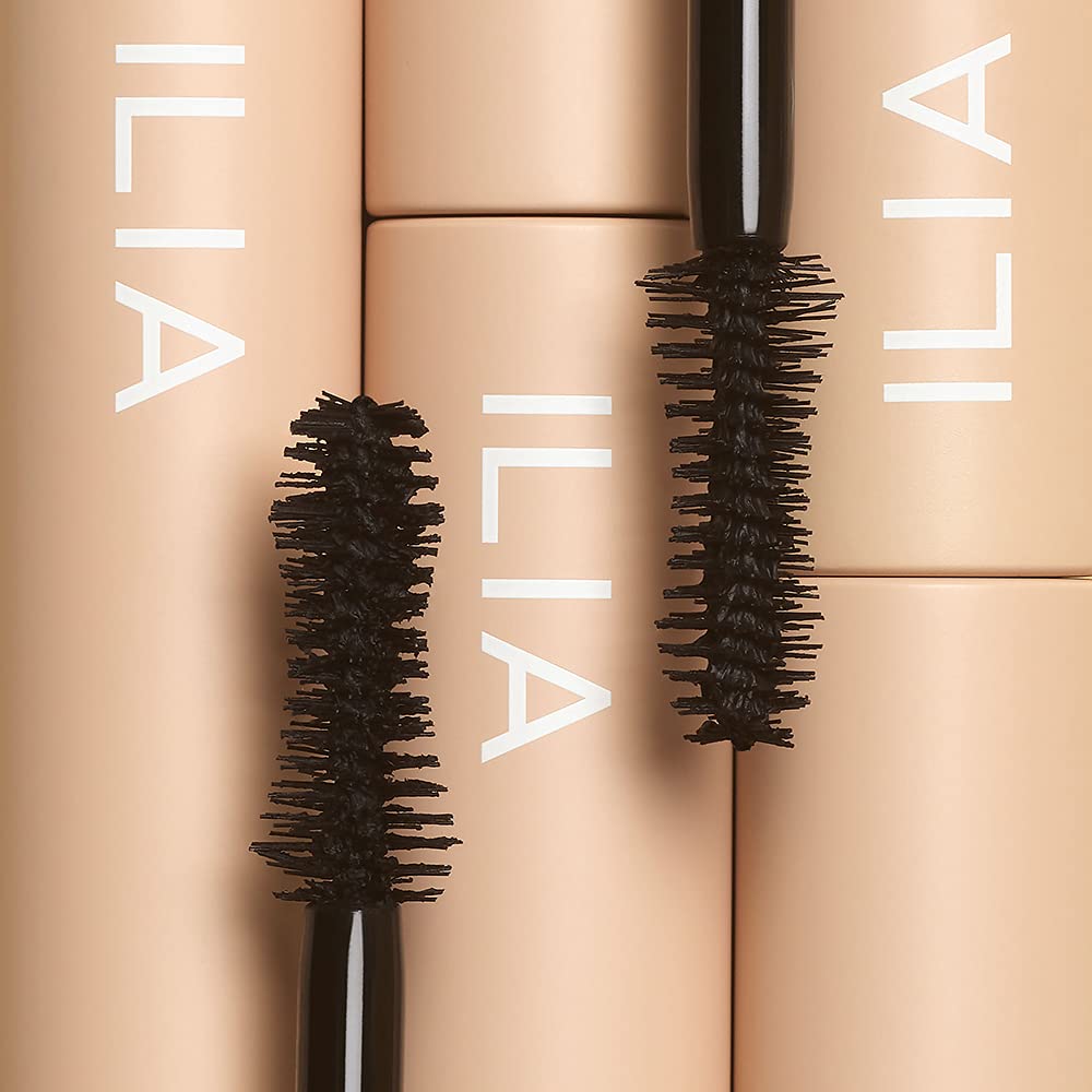 ILIA ingredients label close-up emphasizing clean, non-toxic formula