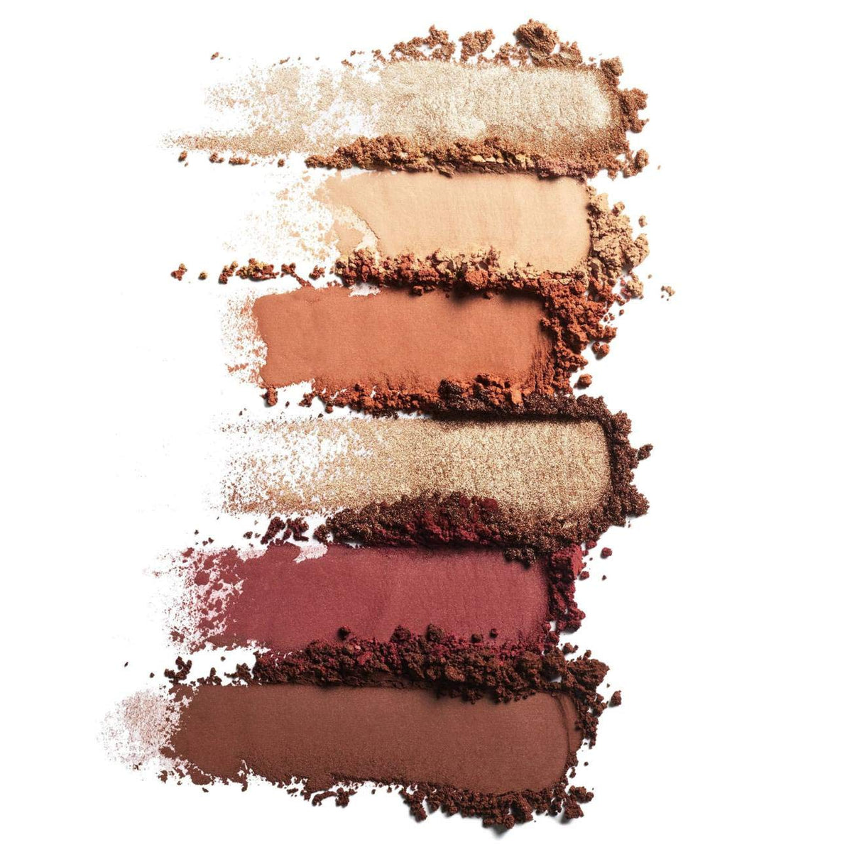 ILIA open palette top-down showing six warm nude shades for versatile looks