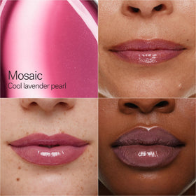 ILIA close-up of applicator and glossy texture, highlights smooth non-sticky finish