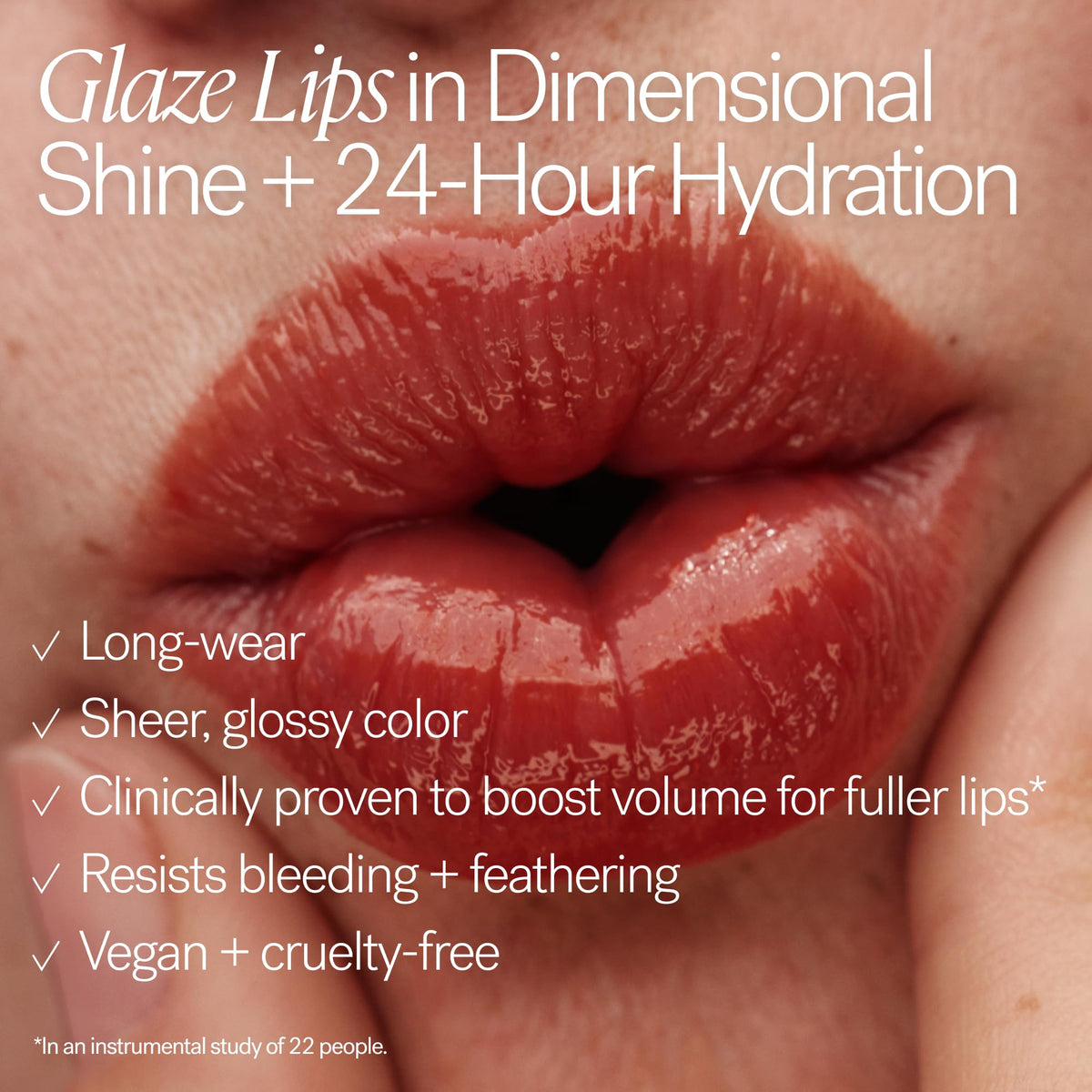 ILIA Overglaze glossy texture drop highlighting creamy, non-sticky hydration