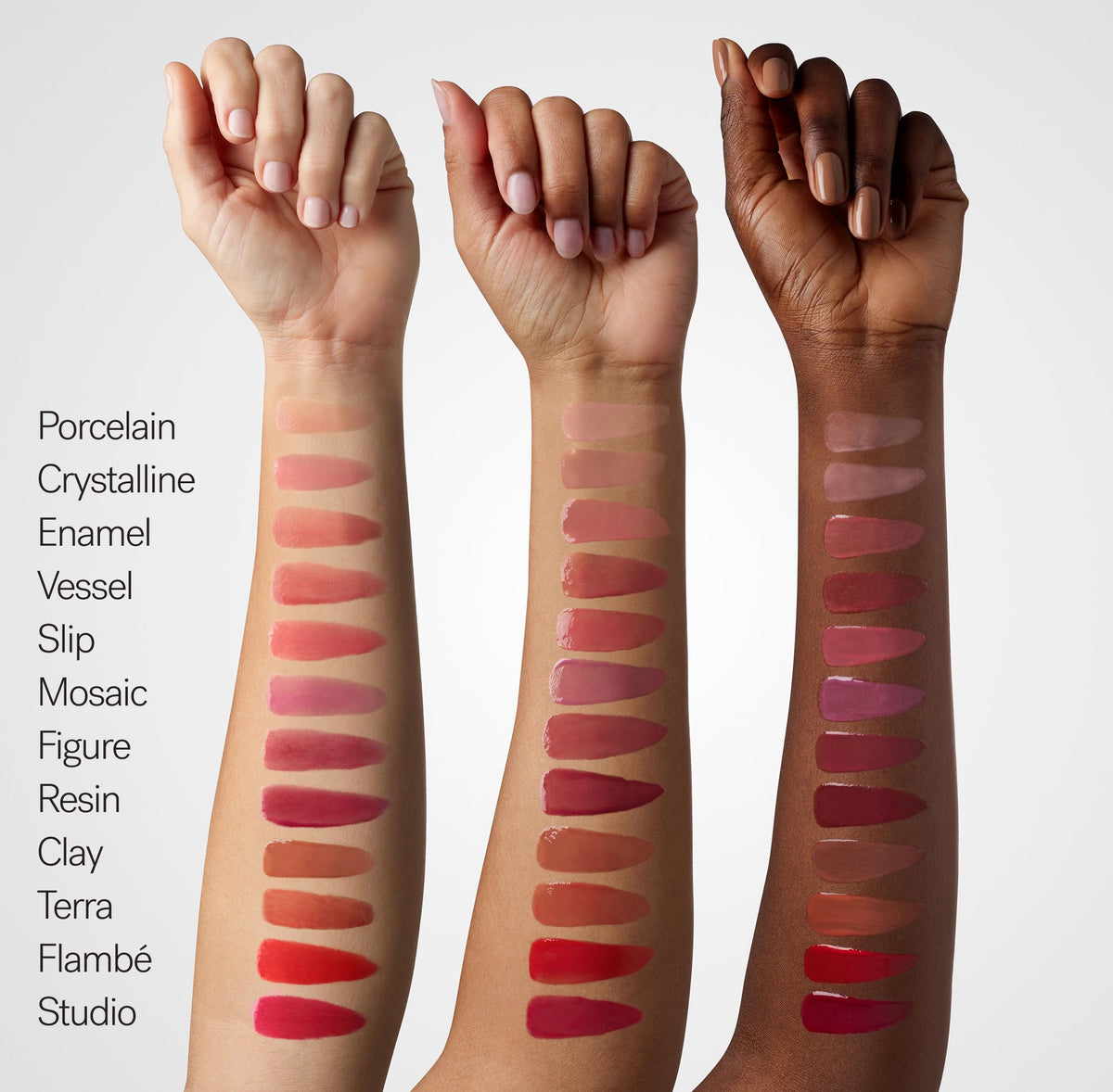 ILIA Overglaze on model lifestyle image showing wearable high-shine finish benefit