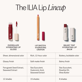 ILIA gloss in hand for scale to show travel-friendly size and easy portability