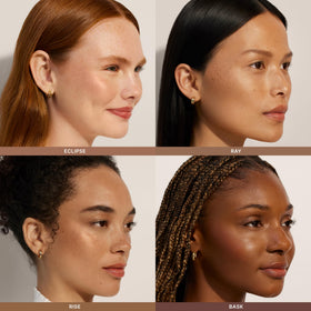 ILIA compact label showing shade Ray and non-comedogenic, vegan benefits