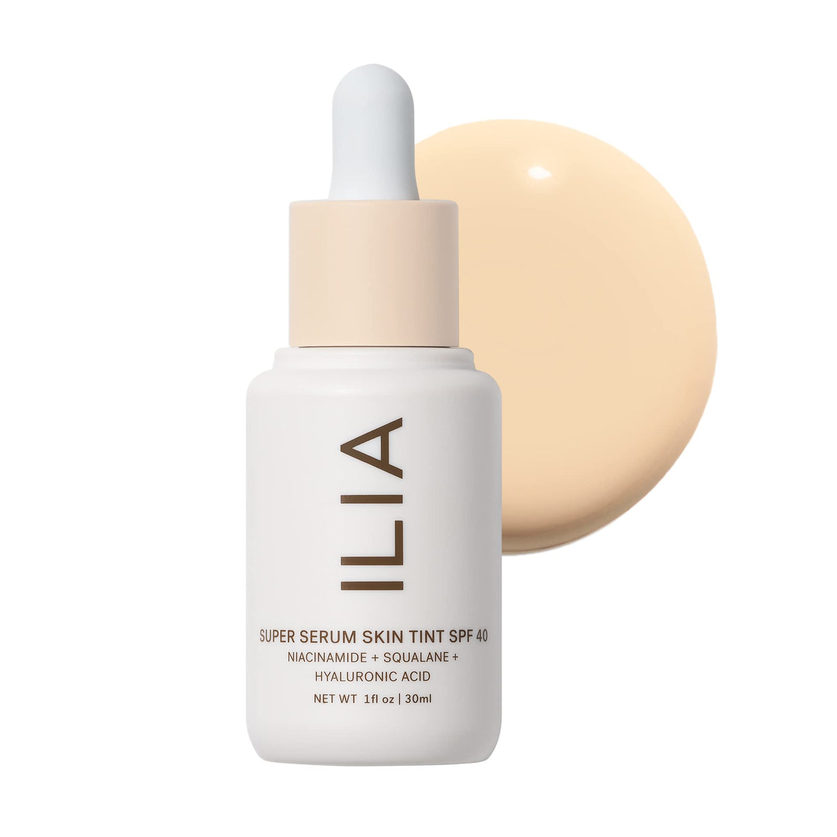 ILIA front packaging view showing clean design and SPF 40 protection
