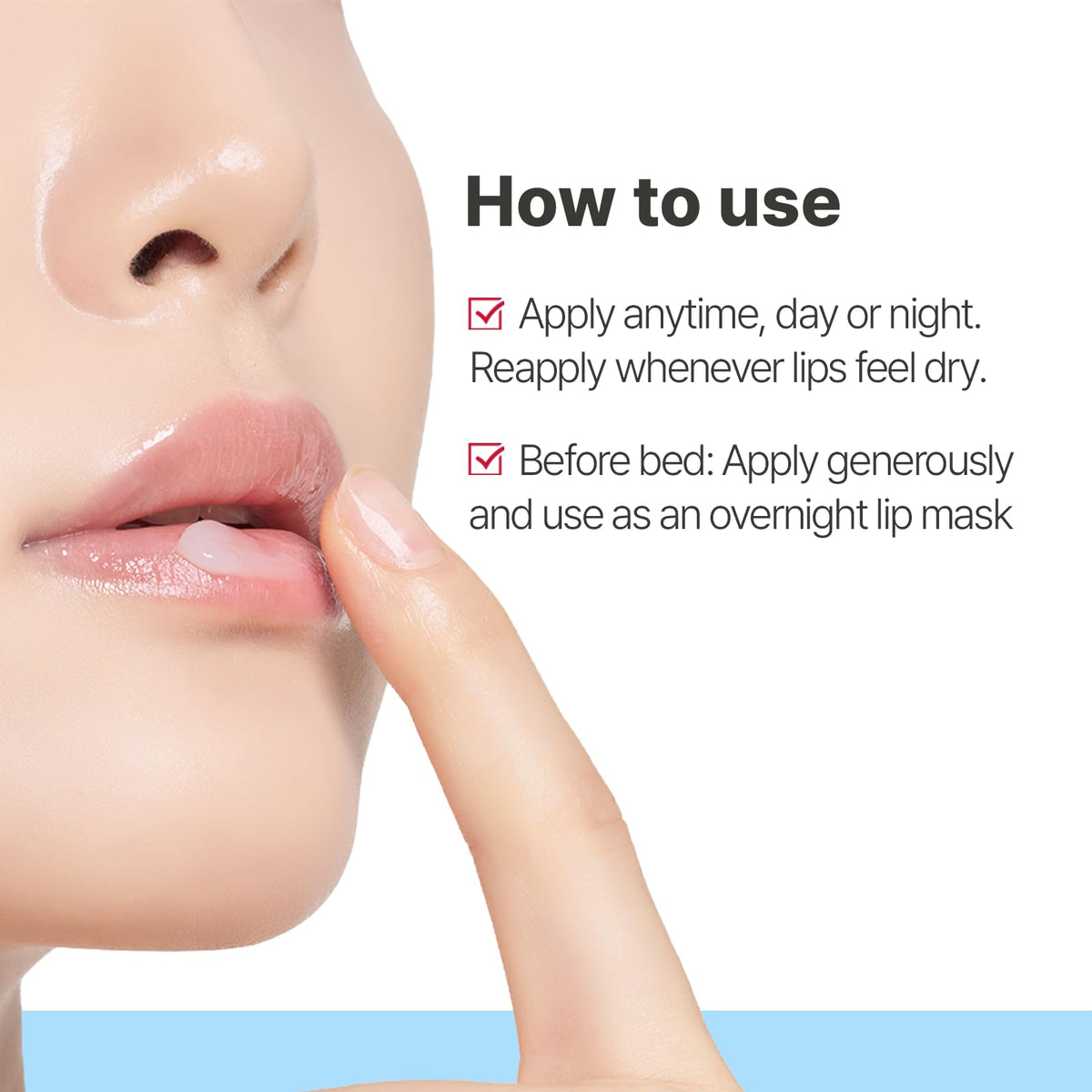 Illiyoon before and after lips comparison, visualizes smoother, softer lip texture