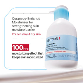 Illiyoon product label detail highlighting ceramide complex benefits