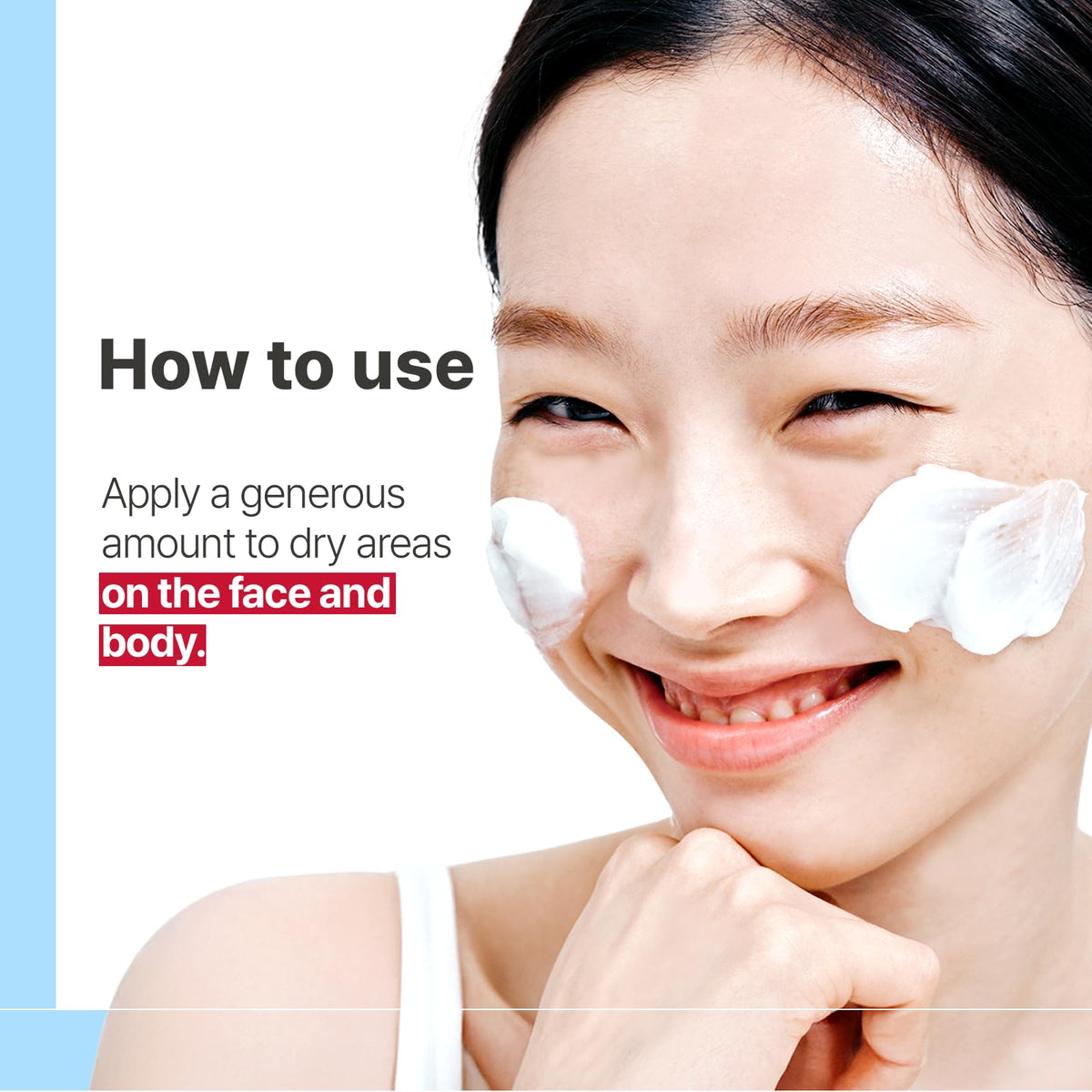 Hand applying Illiyoon cream to skin demonstrating quick absorption and comfort benefit