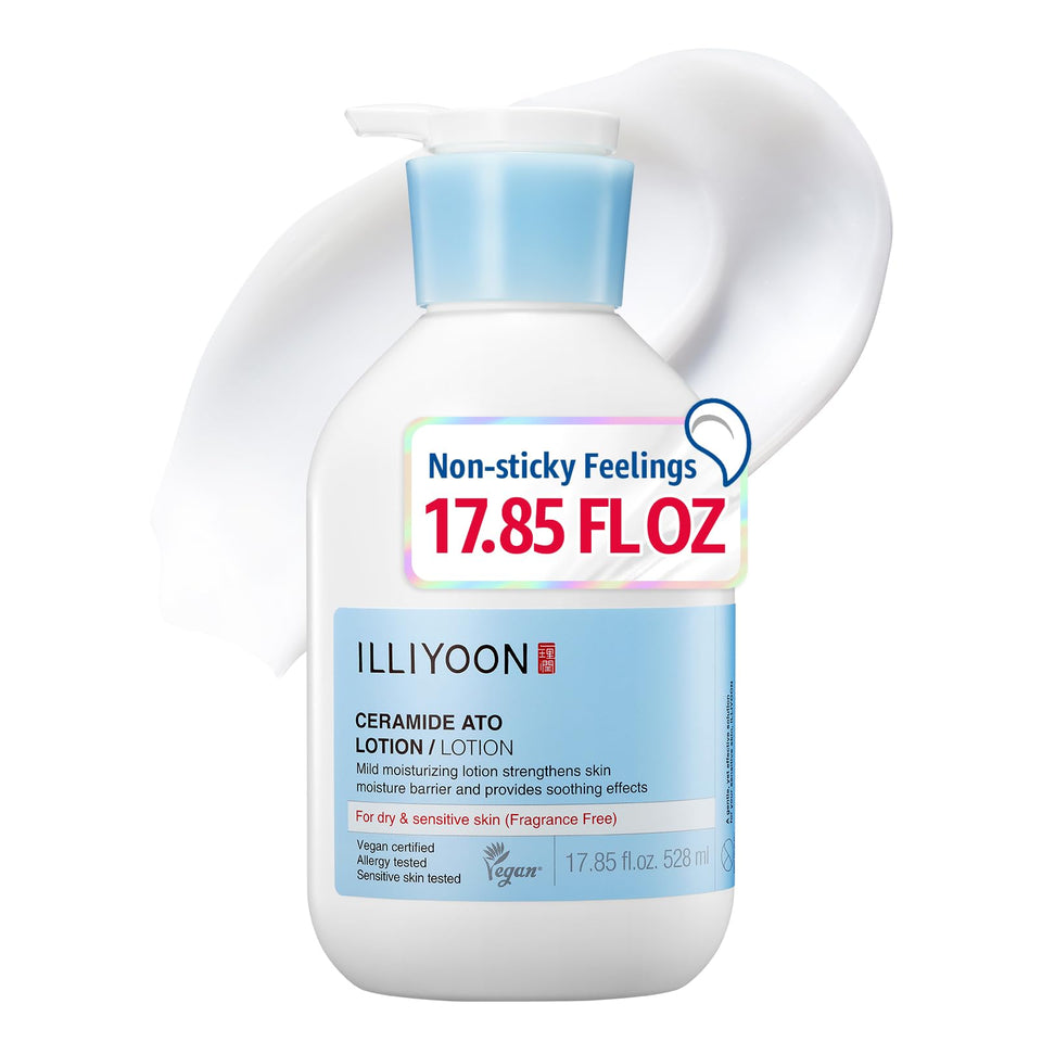Illiyoon front packaging showing full 528ml bottle and product benefit