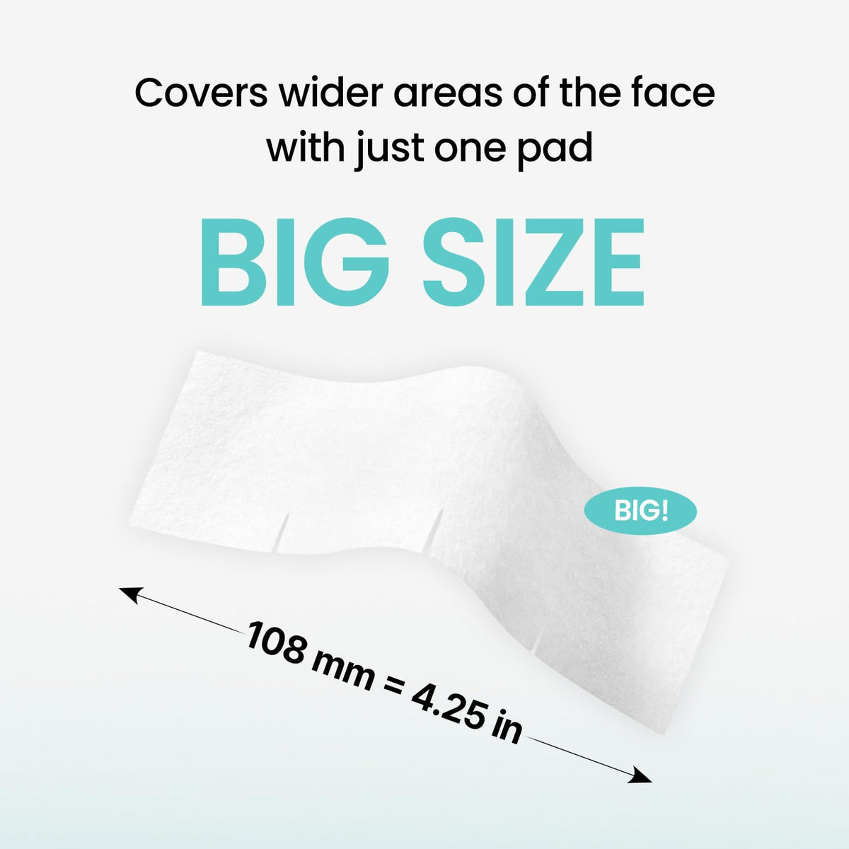 ilso cotton pad pile beside bottle, emphasizes included 40 pads