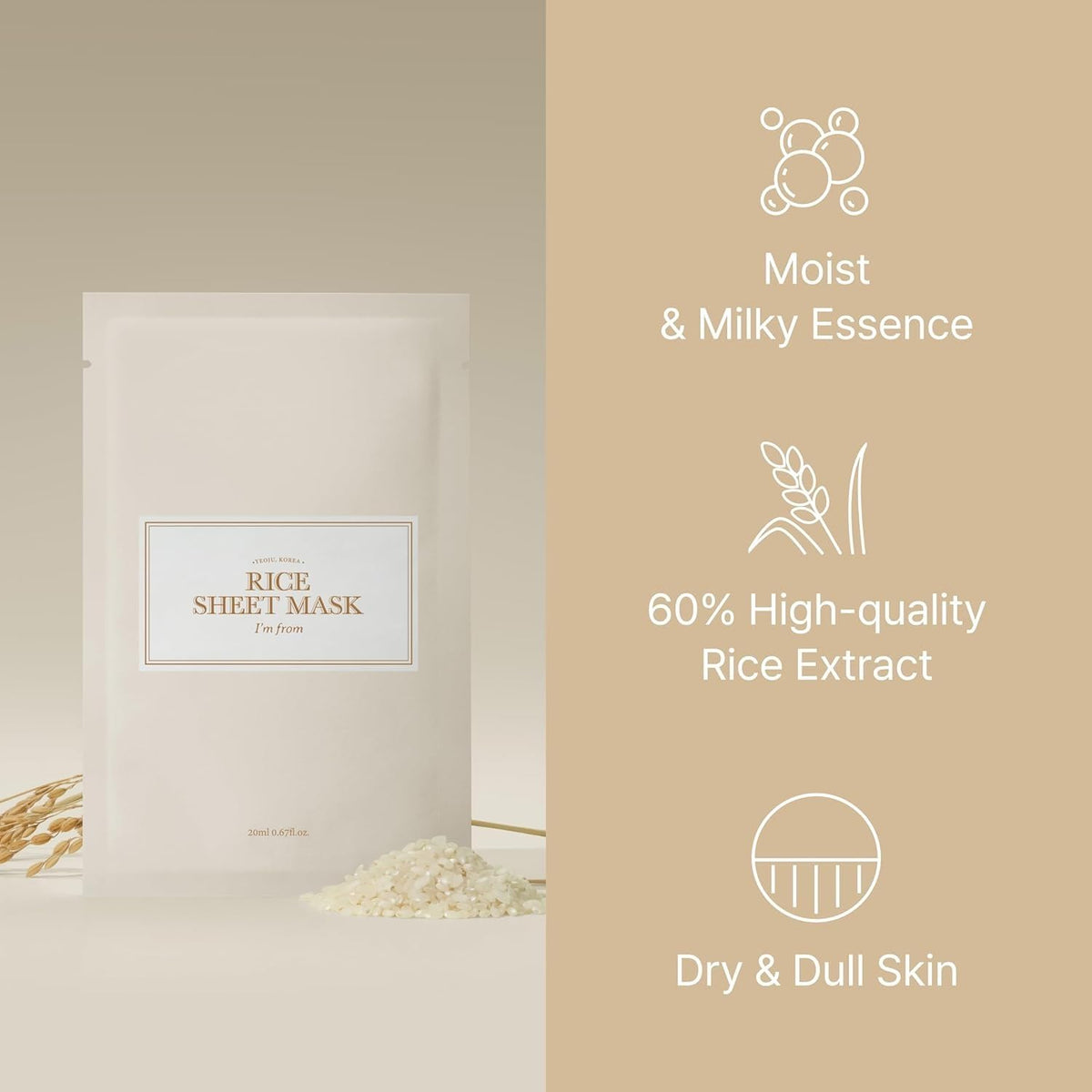 I'm from pouring milky essence to show creamy hydration and rich texture