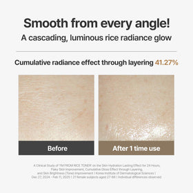I'm from rice toner bottle on vanity setting suggesting everyday routine use