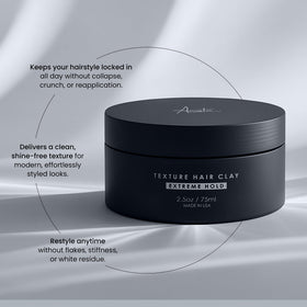 Alex Costa Hair Clay for Men — Forte Series Extreme Hold, Matte Finish & Volume