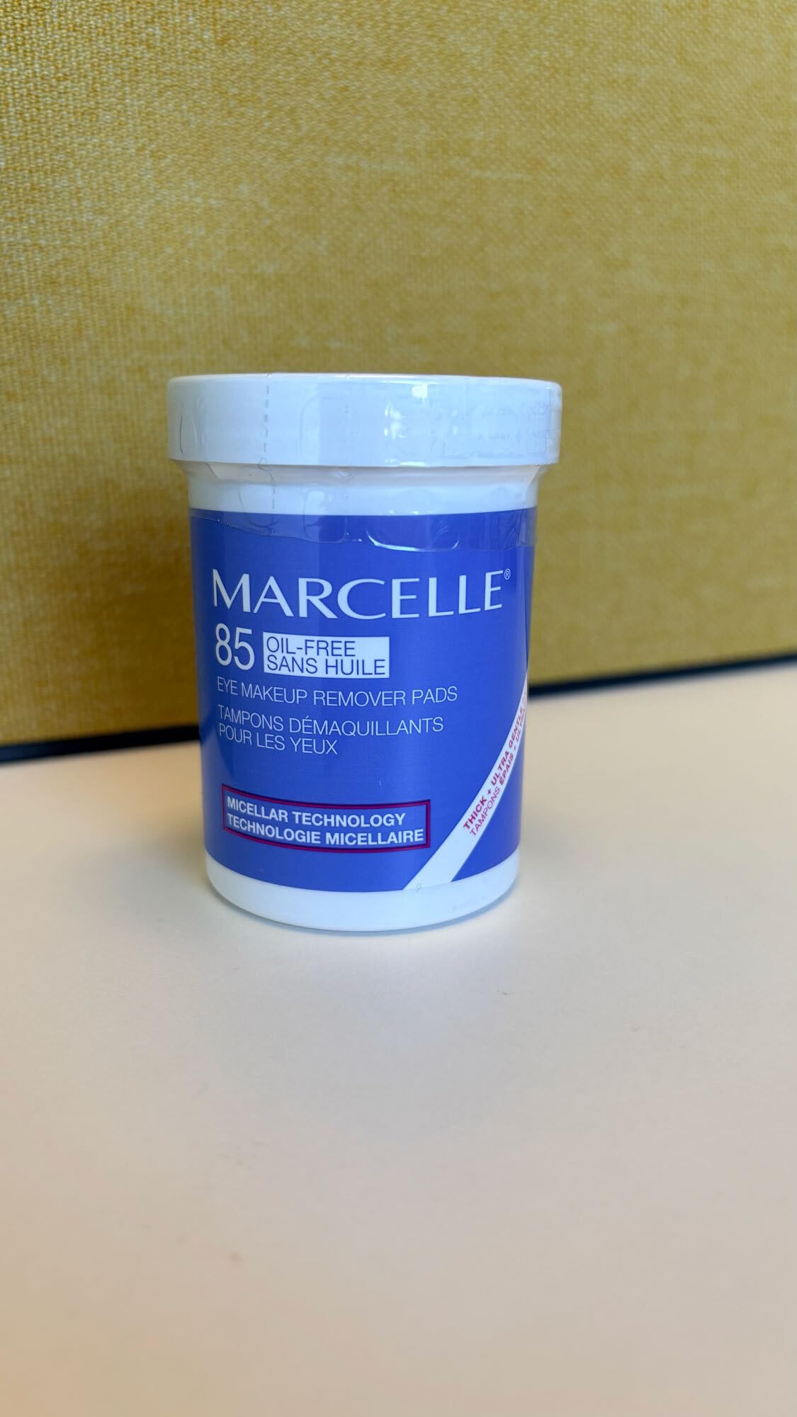 MARCELLE Oil-Free Micellar Eye Make-Up Remover Pads — Sensitive Eyes, 85-Pack, Hypoallergenic & Fragrance-Free
