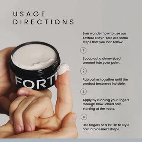 Alex Costa Hair Clay for Men — Forte Series Extreme Hold, Matte Finish & Volume