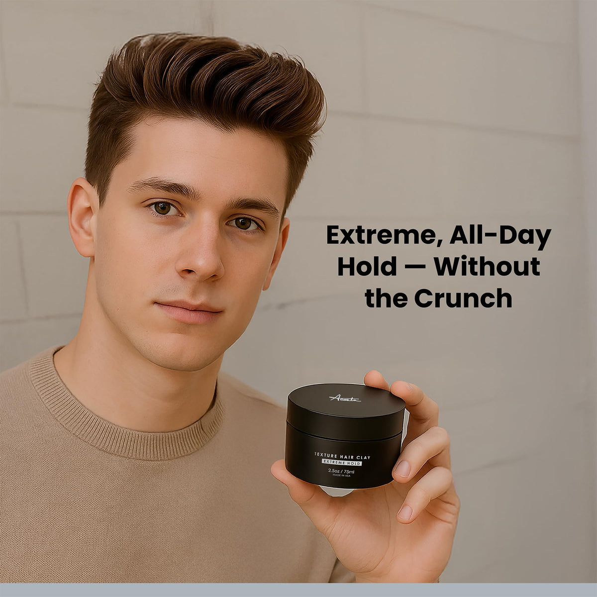 Alex Costa Hair Clay for Men — Forte Series Extreme Hold, Matte Finish & Volume