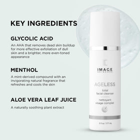 IMAGE Skincare cleanser in use washing face to unclog pores and refresh