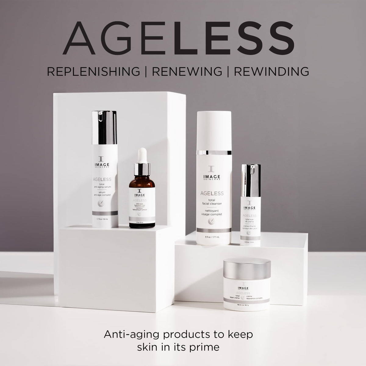 IMAGE Skincare ingredient label close-up showing glycolic acid and aloe benefits
