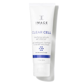 IMAGE Skincare front packaging showing CLEAR CELL cleanser, clear labeling and size