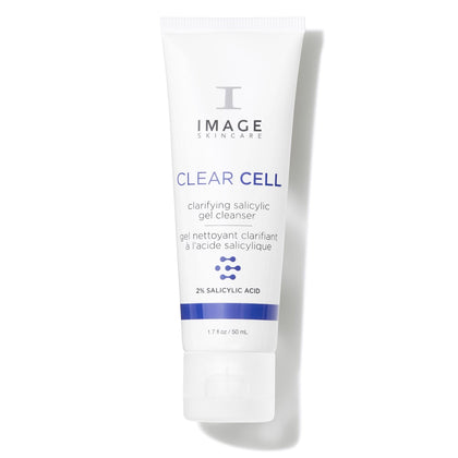 IMAGE Skincare front packaging showing CLEAR CELL cleanser, clear labeling and size