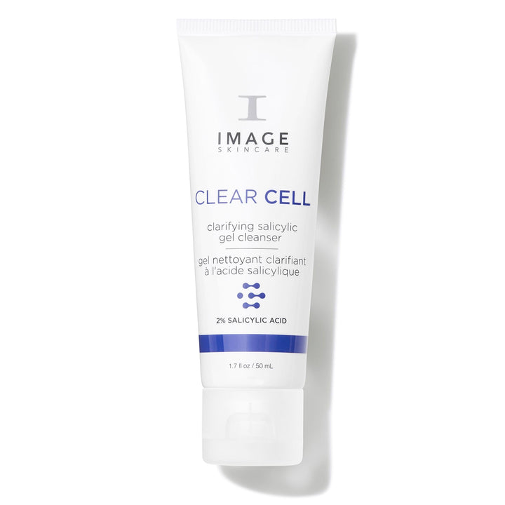 IMAGE Skincare front packaging showing CLEAR CELL cleanser, clear labeling and size