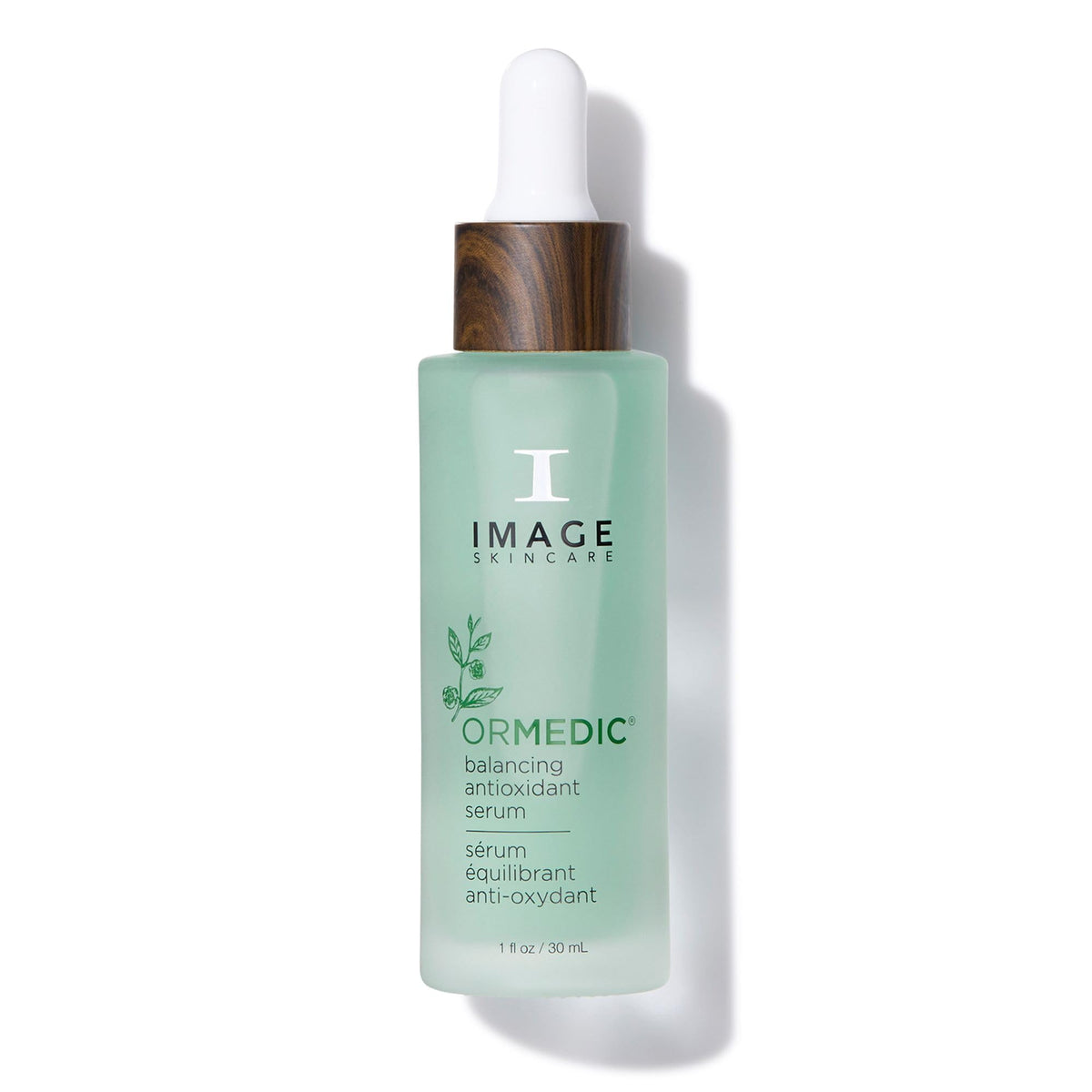 IMAGE Skincare front packaging shows bottle and calming hydrating benefits