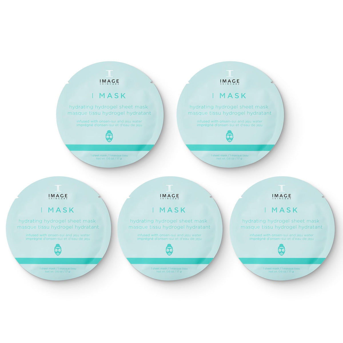 IMAGE Skincare front packaging showing five hydrating hydrogel sheets and benefits
