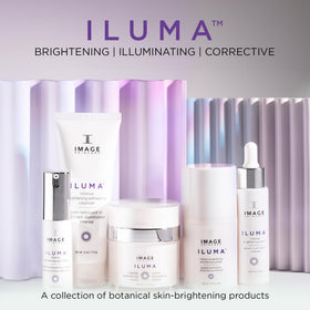 IMAGE Skincare ILUMA placed on bathroom vanity suggesting daily routine benefit