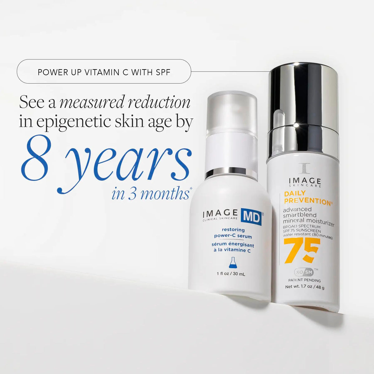 IMAGE Skincare bottle in hand for size and practical use benefit