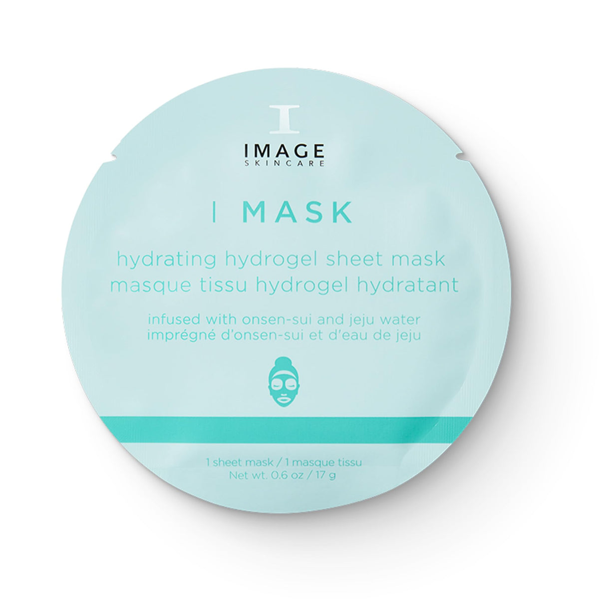 IMAGE Skincare front packaging showing single hydrating hydrogel mask benefit