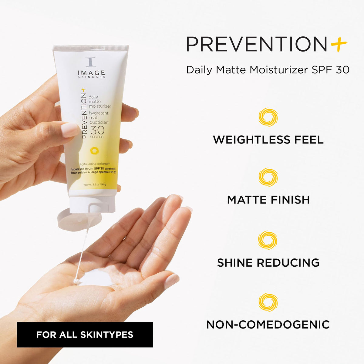 IMAGE Skincare texture close-up showing matte, lightweight lotion