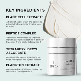 IMAGE Skincare MAX Crème applied in a nighttime routine demonstrating nightly nourishment