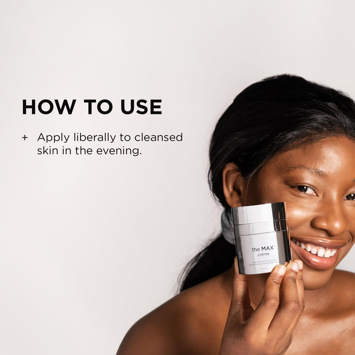 IMAGE Skincare MAX Crème ingredients label showing key peptides and botanicals