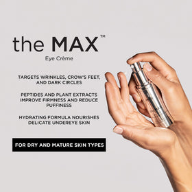 IMAGE Skincare MAX Eye Crème texture close-up revealing lightweight cream for quick absorption