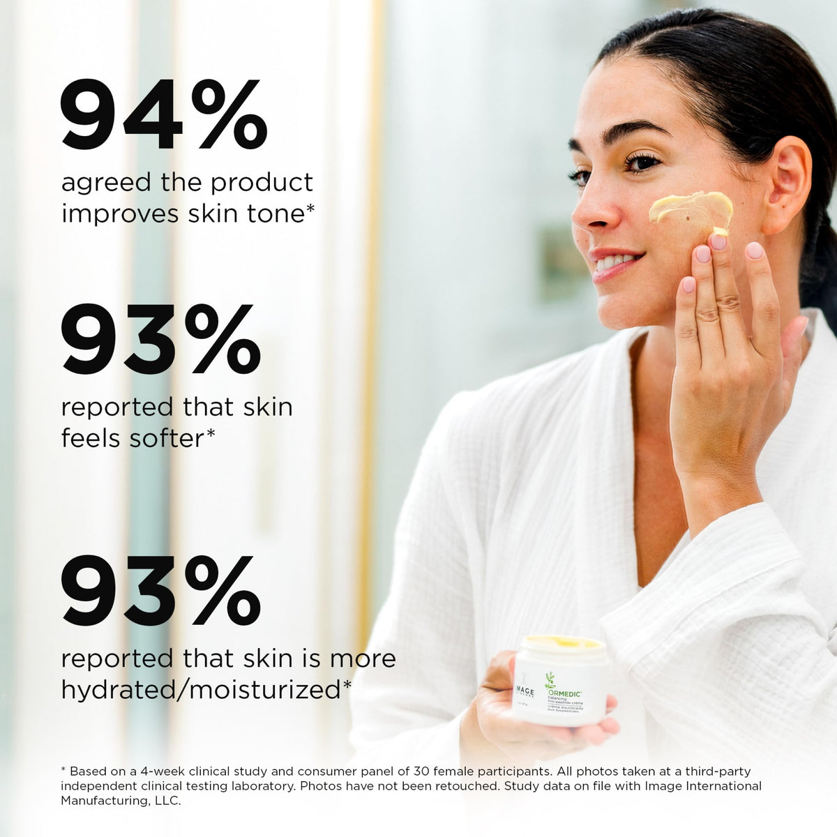 IMAGE Skincare cream applied on hand showing barrier-supporting hydration