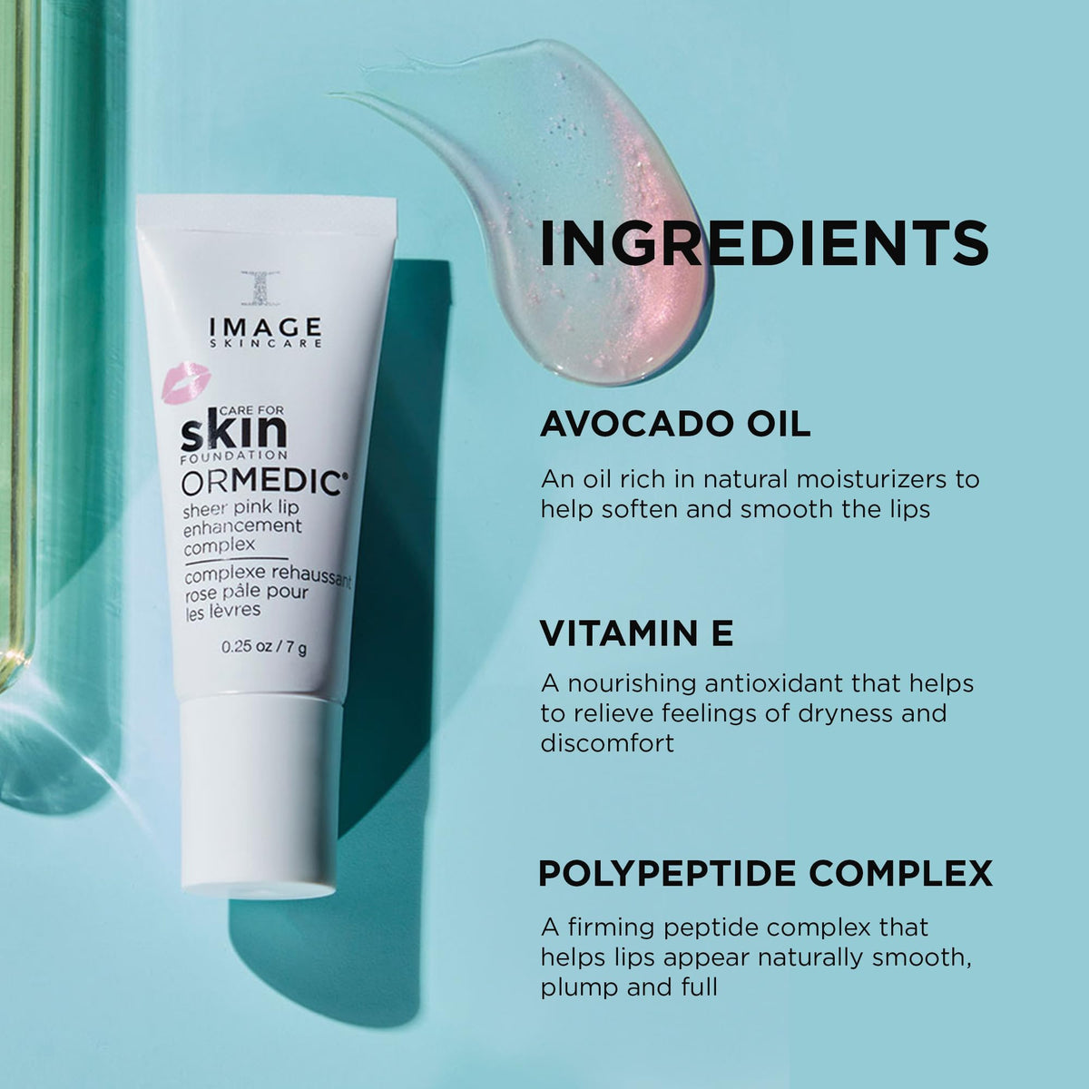 IMAGE Skincare lips before and after image demonstrating visible smoothing and fuller look