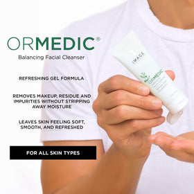 IMAGE Skincare ORMEDIC gel texture close-up demonstrating smooth hydrating foam benefits