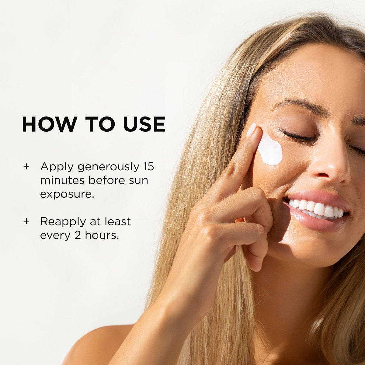 IMAGE Skincare sunscreen spread on skin showing sheer finish and minimal white cast