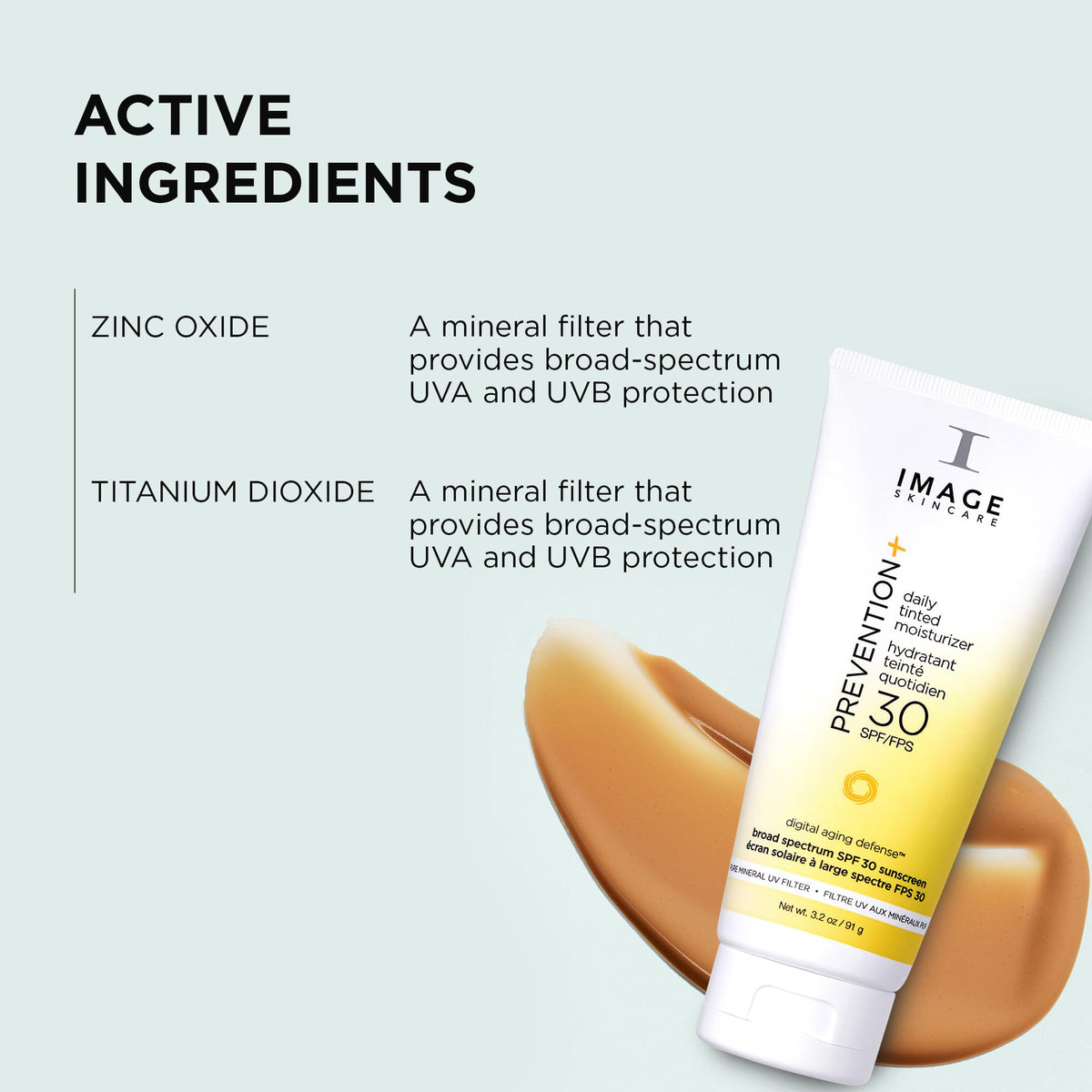 IMAGE Skincare applied on hand to demonstrate lightweight coverage and blendability