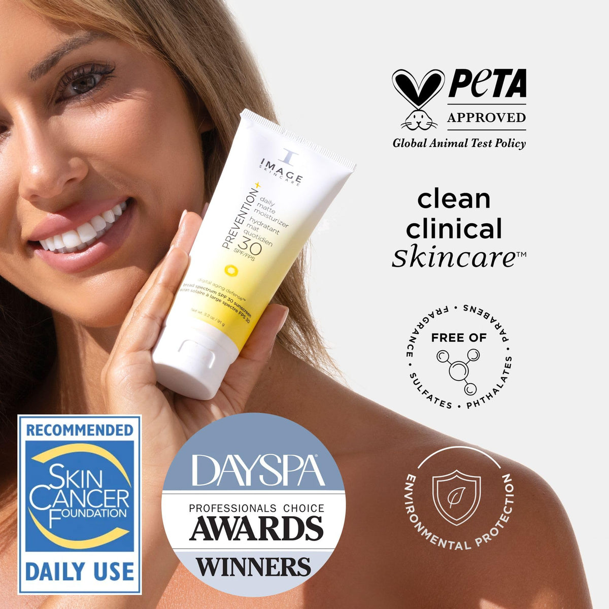 IMAGE Skincare SPF30 ingredient label highlighting zinc oxide