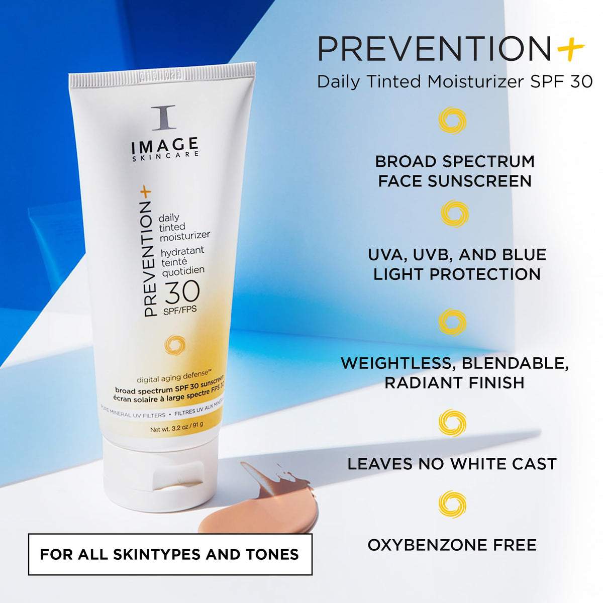 IMAGE Skincare texture close-up showing creamy blendable tint for smooth finish