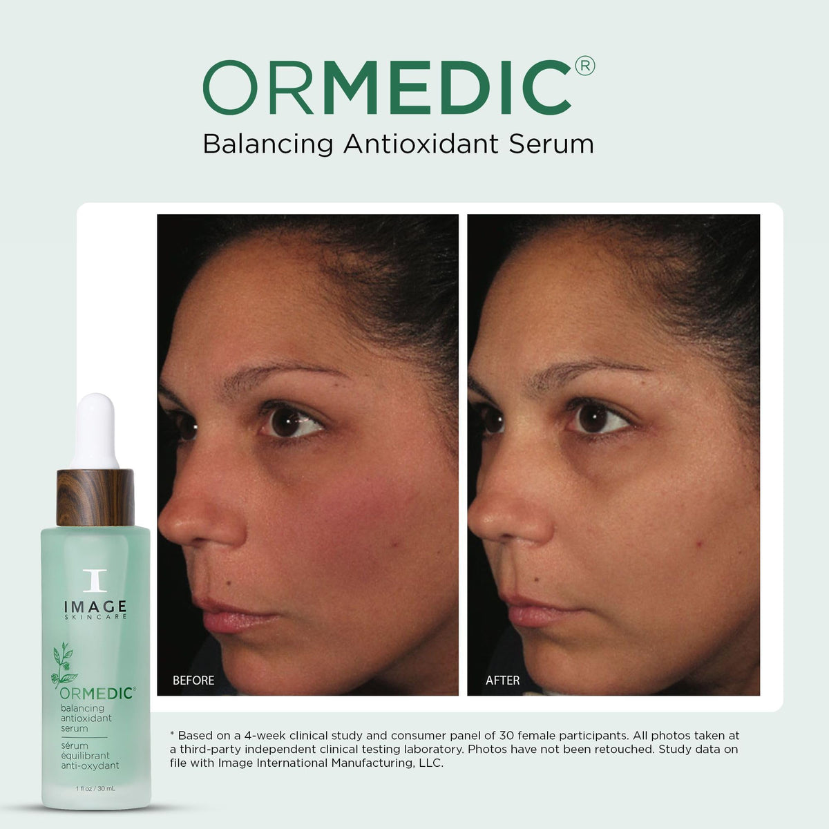 IMAGE Skincare serum texture on hand highlighting lightweight fast absorption benefit