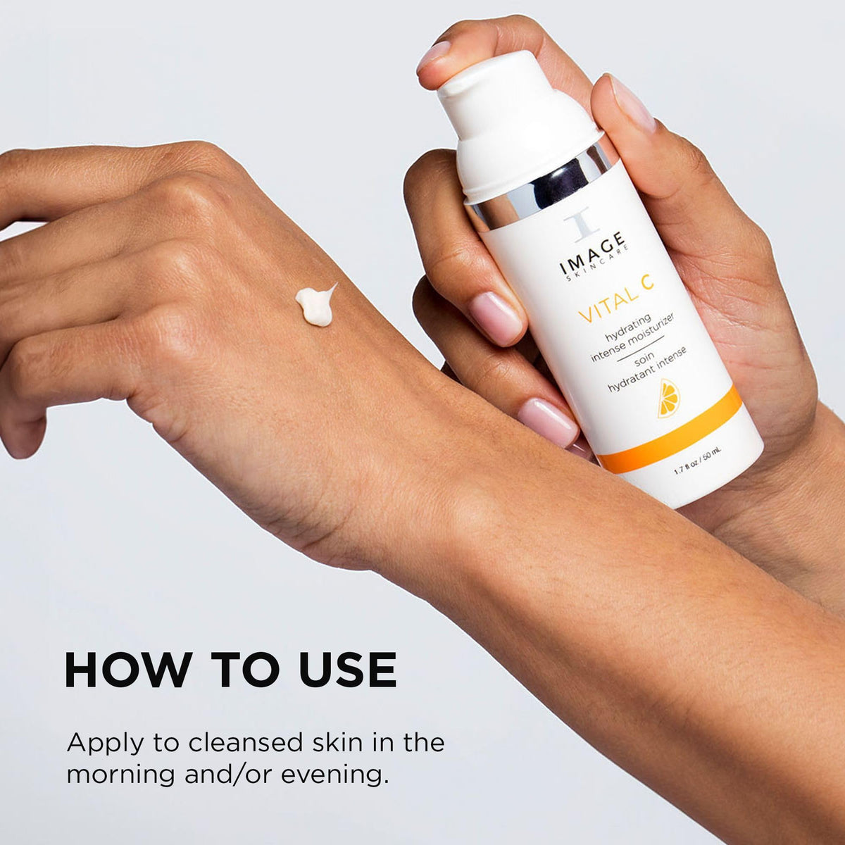 IMAGE Skincare moisturizer being applied to hand demonstrating smooth absorption benefit
