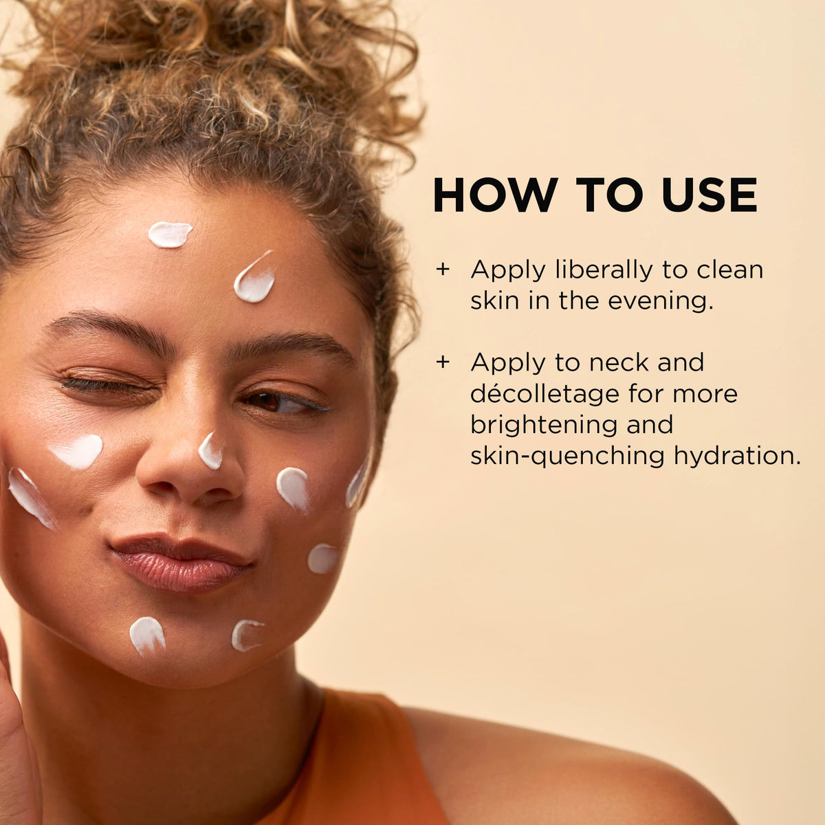 IMAGE Skincare VITAL C cream applied to face at night providing soothing nighttime hydration