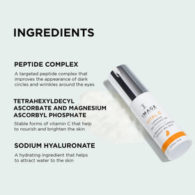 IMAGE Skincare eye gel beside a coin showing compact 0.5 fl oz size
