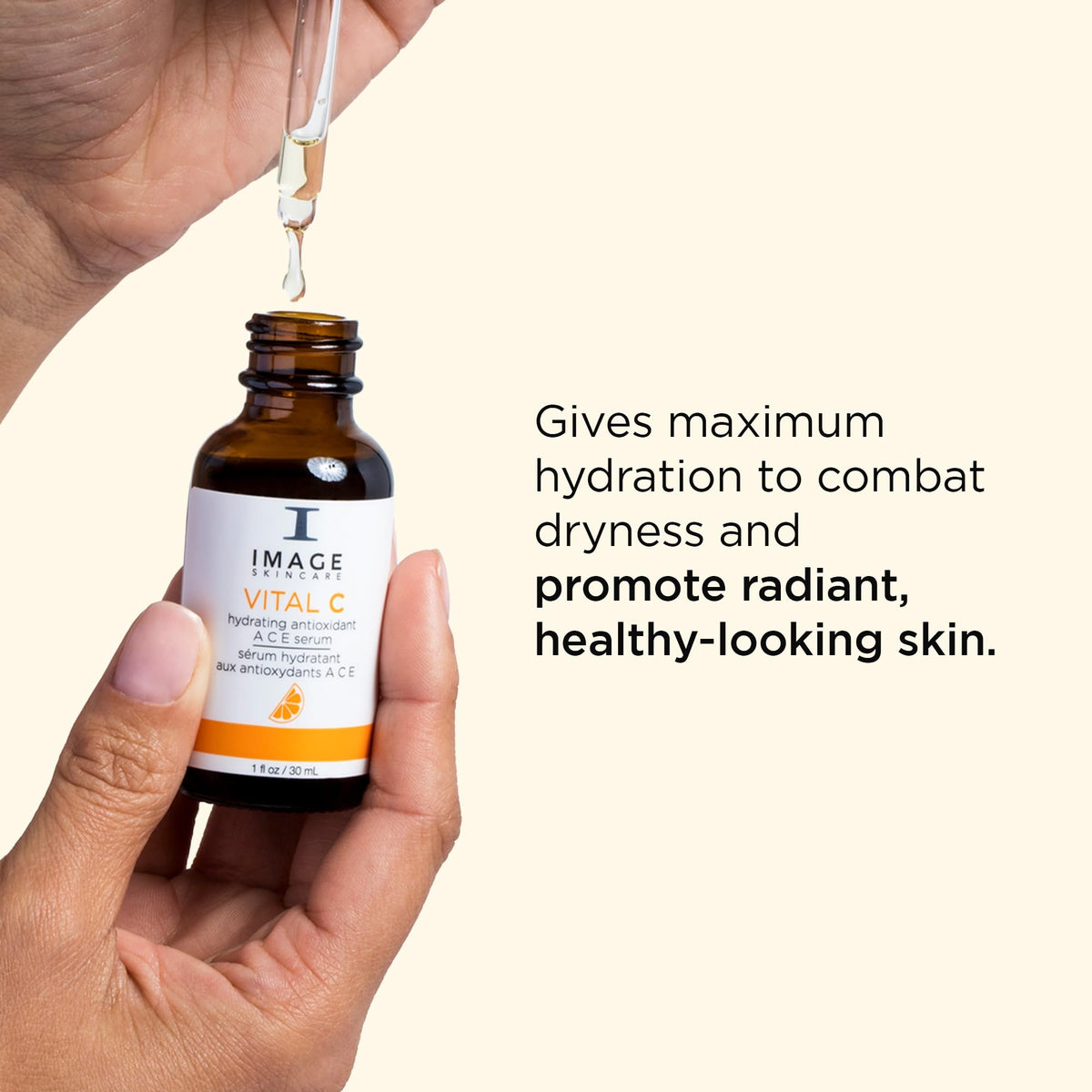 IMAGE Skincare ingredients label showing active vitamins A C E and botanicals