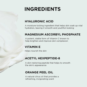 IMAGE Skincare label detail highlighting active peptides and vitamin C benefits